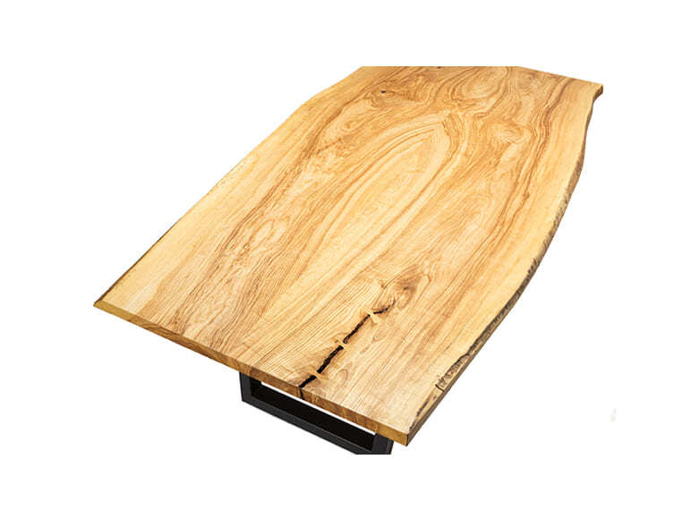 Live Edge Dining Table, Book Matched Ash Image